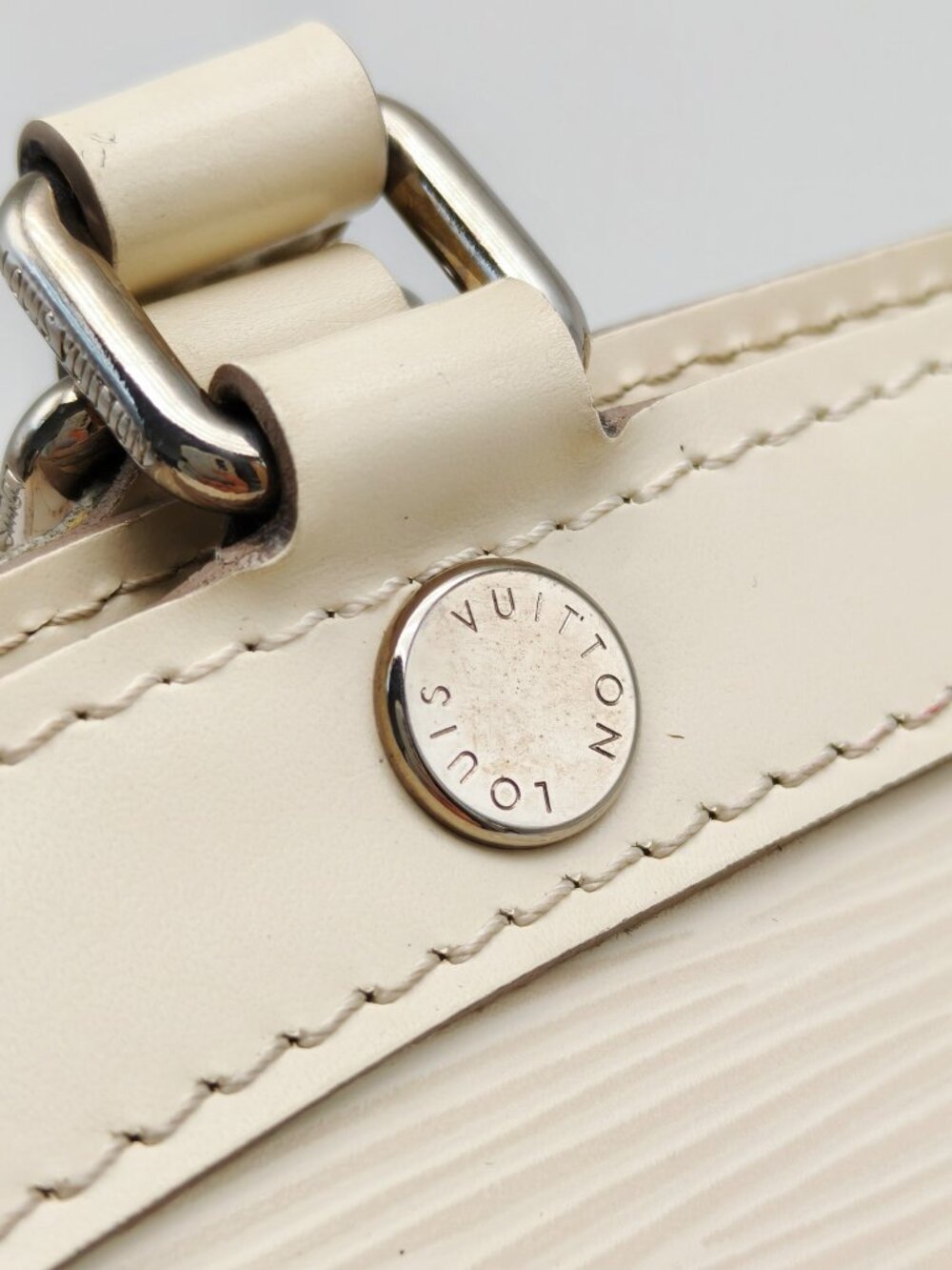 Louis Vuitton Epi Leather Ivory Doctor Bag Top Handle Satchel Vintage - Picture 14 of 16